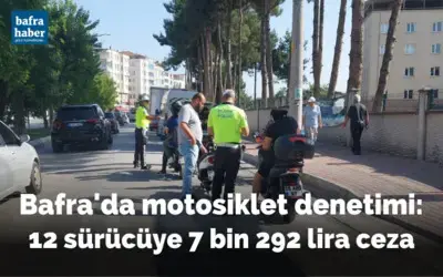 Bafra’da motosiklet denetimi