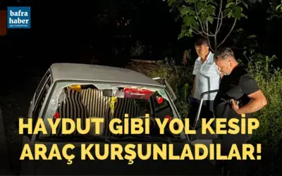 Haydut gibi yol kesip araç kurşunladılar!