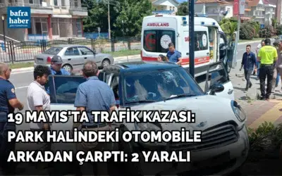 Park Halindeki Otomobile Arkadan Çarptı: 2 Yaralı