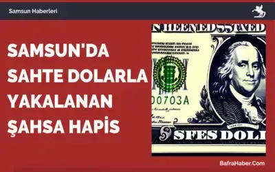 Samsun’da sahte dolarla yakalanan şahsa hapis