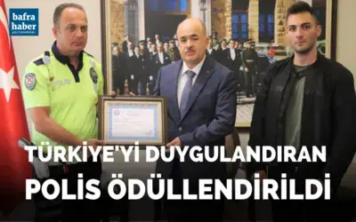 Türkiye'yi duygulandıran polis ödüllendirildi