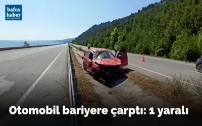Yakakent'te Otomobil bariyere çarptı: 1 yaralı