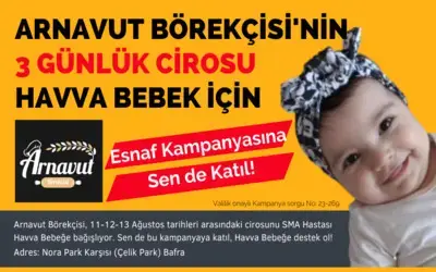 Havva Bebeğe Esnaflardan Destek Kampanyası: Arnavut Börekçisi