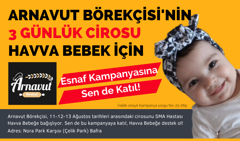 Havva Bebeğe Esnaflardan Destek Kampanyası: Arnavut Börekçisi