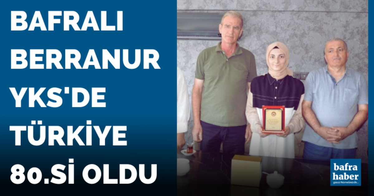 Bafralı Berranur YKS'de Türkiye 80. si oldu