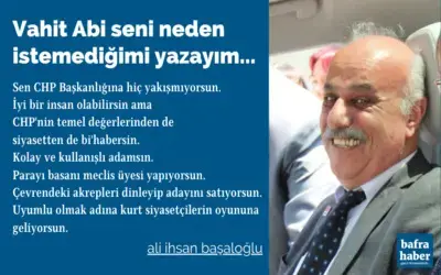 Vahit Abi Seni Neden İstemediğimi Yazayım