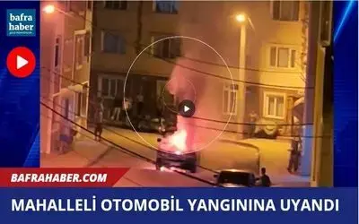 Mahalleli Otomobil Yangınına Uyandı!
