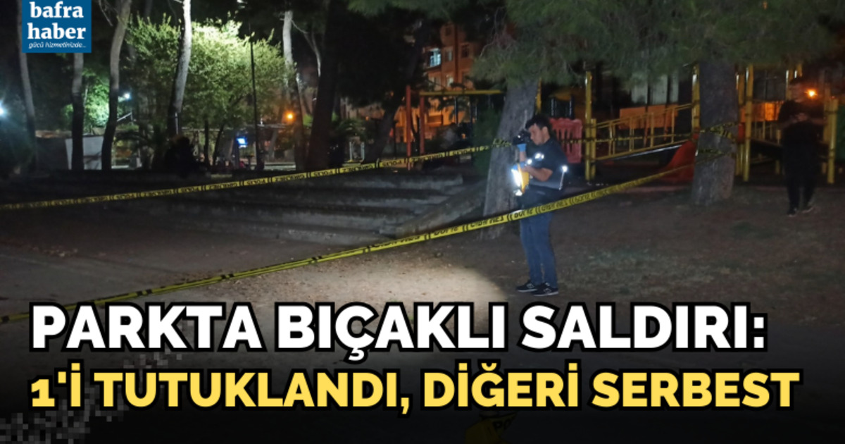 Parkta bıçaklama olayında 1 tutuklama