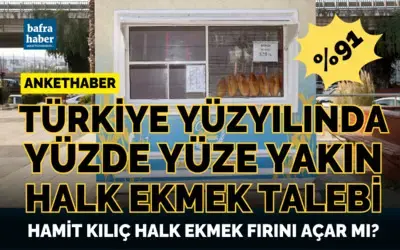 Bafra'da Halk Ekmek Talebi 