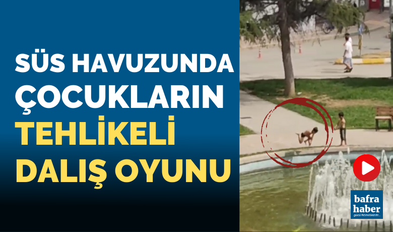 Süs Havuzunda Çocukların Tehlikeli Dalış Oyunu