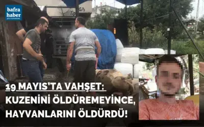 19 Mayıs’ta Vahşet: Kuzenini Öldüremeyince, Hayvanlarını Öldürdü!