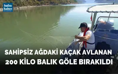 Jandarma 200 kilo balığı göle bıraktı