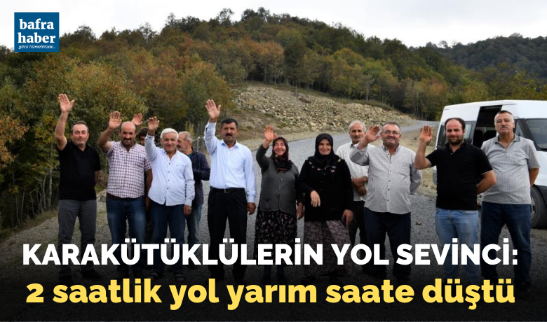 Karakütüklülerin yol sevinci: 2saatlik yol yarım saate düştü - Samsun Büyükşehir Belediyesi, Bafra ilçesinin Karakütük Mahallesi’nin sakinlerinin uzun yıllardır yaşadığı ulaşım problemini A tipi sathi kaplama yol çalışmasıyla çözdü. 18 bin 200 metrelik yolda yapılan kaplama sonrasında mahalle sakinleri daha önce 2 saatte ilçe merkezine gittiklerini belirterek bu sürenin yarım saate kadar düştüğünü söyledi.