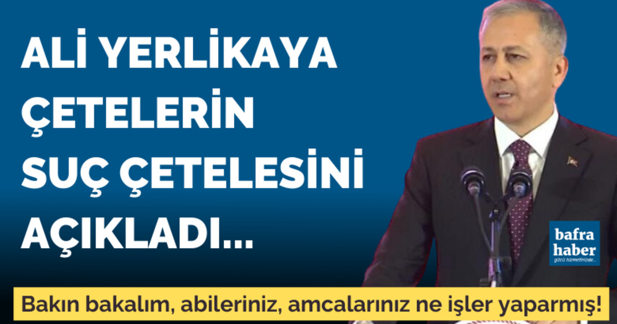 Ali Yerlikaya Çetelerin Suç Çetelesini Açıkladı