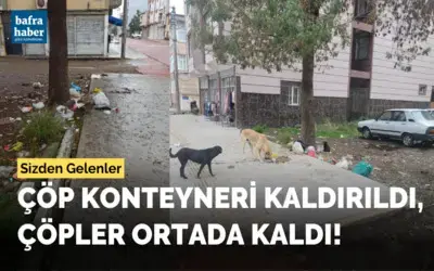 Çöp Konteyneri Kaldırıldı, Çöpler Ortada Kaldı!