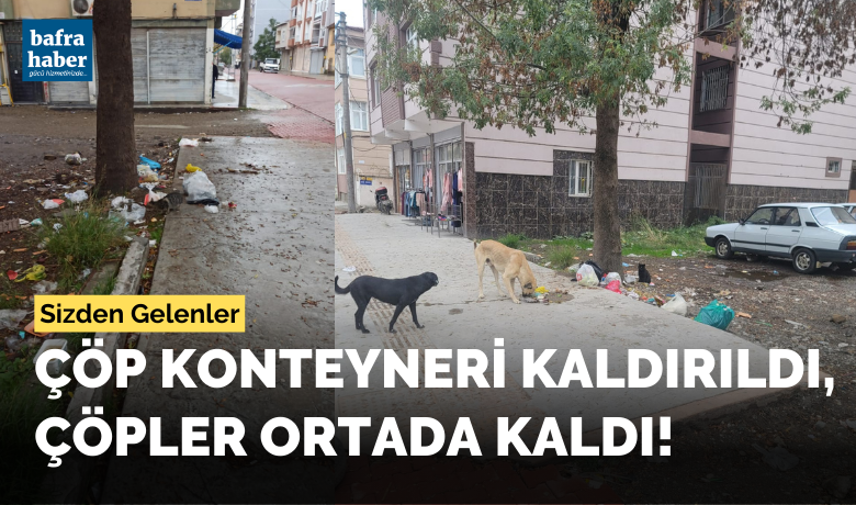 Çöp Konteyneri Kaldırıldı, Çöpler Ortada Kaldı!