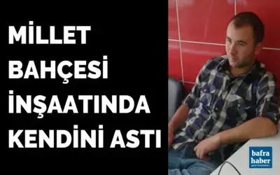Millet Bahçesi İnşaatında kendini astı!