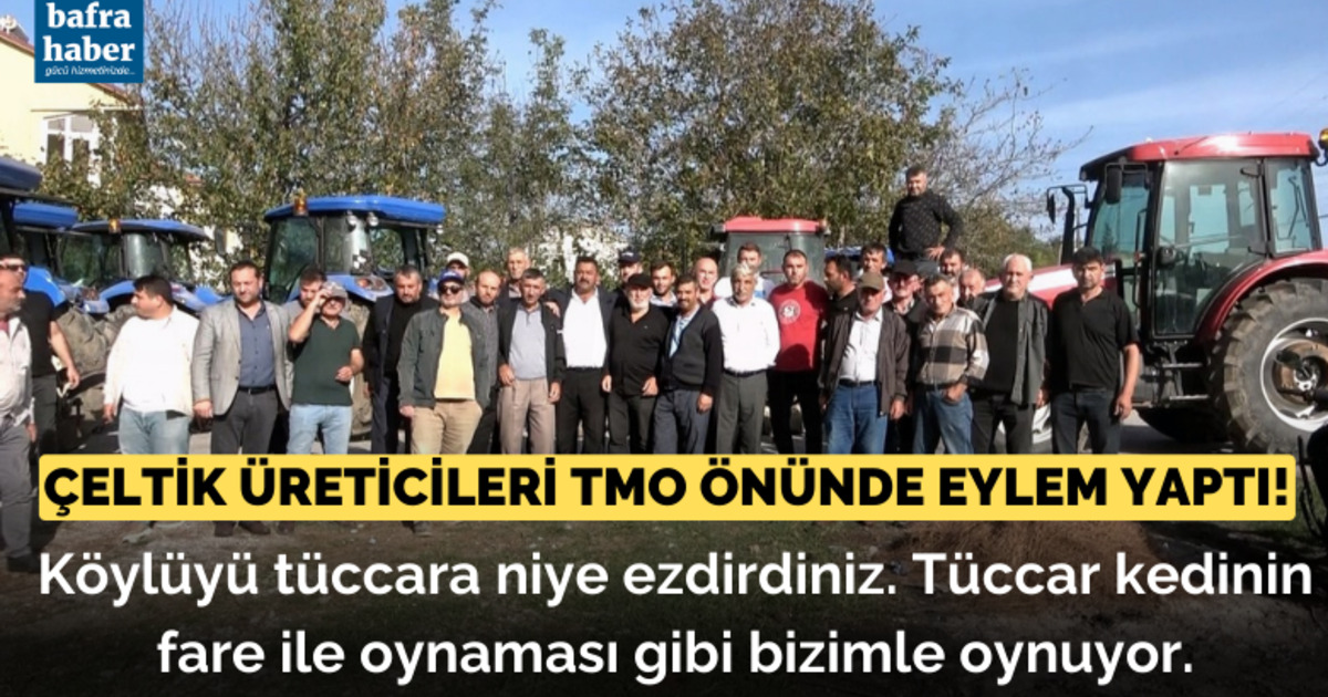 Çeltik üreticileri TMO önünde eylem yaptı