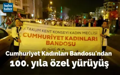 Cumhuriyet Kadınları Bandosu’ndan 100. yıla özel yürüyüş