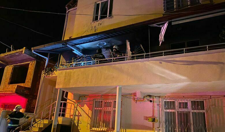 Bafra’da Ev Yangını