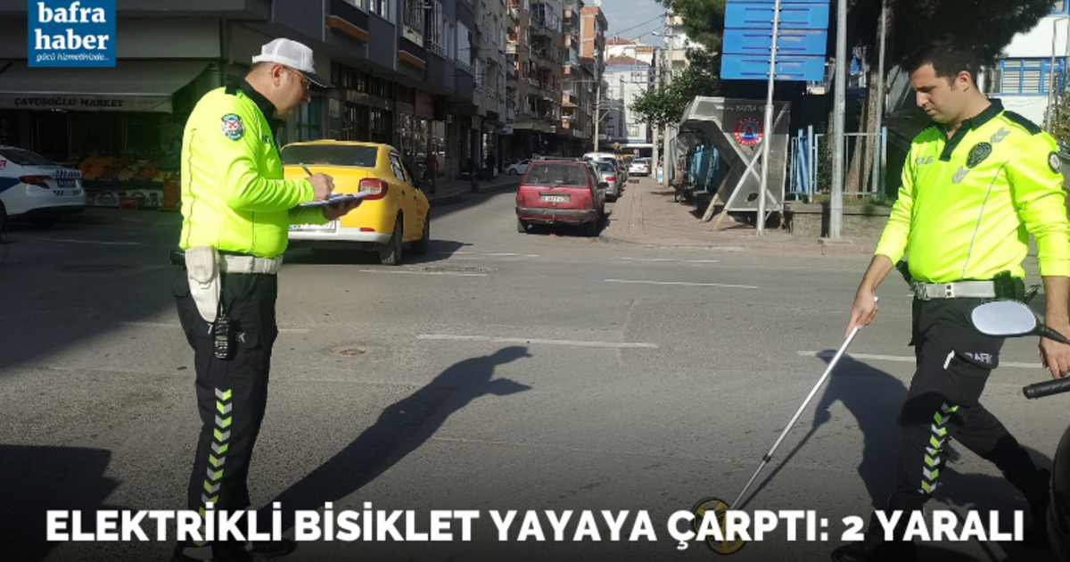 Elektrikli bisiklet yayaya çarptı: 2 yaralı