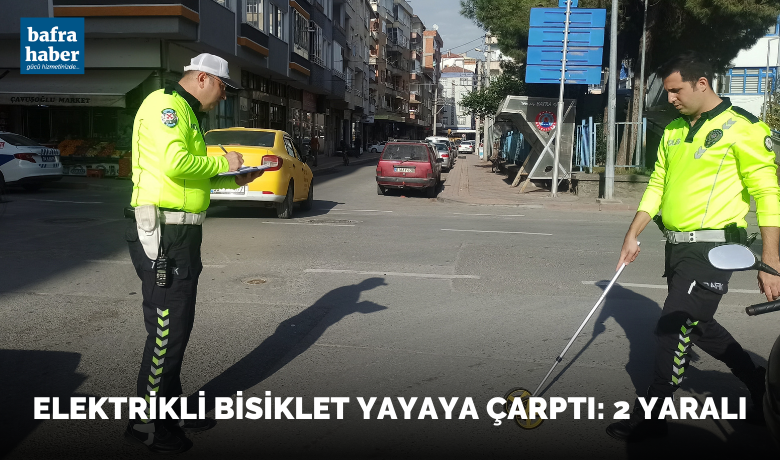 Elektrikli bisiklet yayaya çarptı: 2 yaralı - Samsun’un Bafra ilçesinde elektrikli bisikletin yayaya çarptığı kazada 2 kişi yaralandı.
