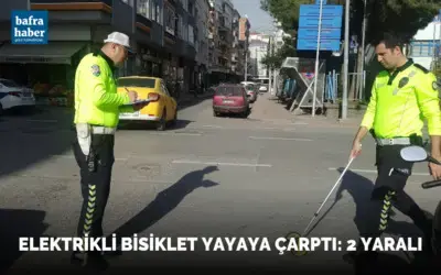 Elektrikli bisiklet yayaya çarptı: 2 yaralı