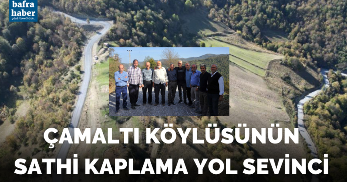 Çamaltı köylüsünün sathi kaplama yol sevinci