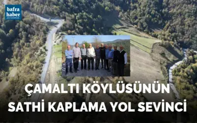Çamaltı köylüsünün sathi kaplama yol sevinci