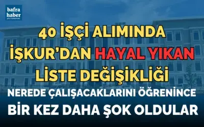 40 İşçi Alımında İşkur’dan Hayal Yıkan Liste Değişikliği