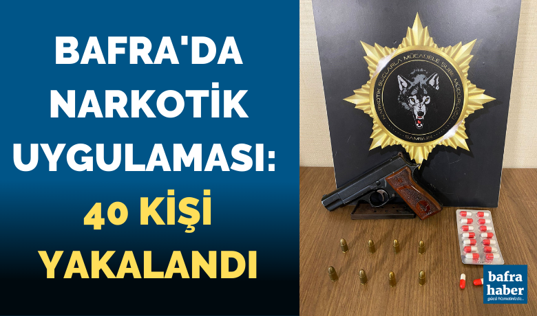 Bafra’da narkotik uygulaması: 40 kişi yakalandı - Samsun’da narkotik polisi tarafından düzenlenen uygulamada yakalanan 40 kişi hakkında yasal işlem başlatıldı.