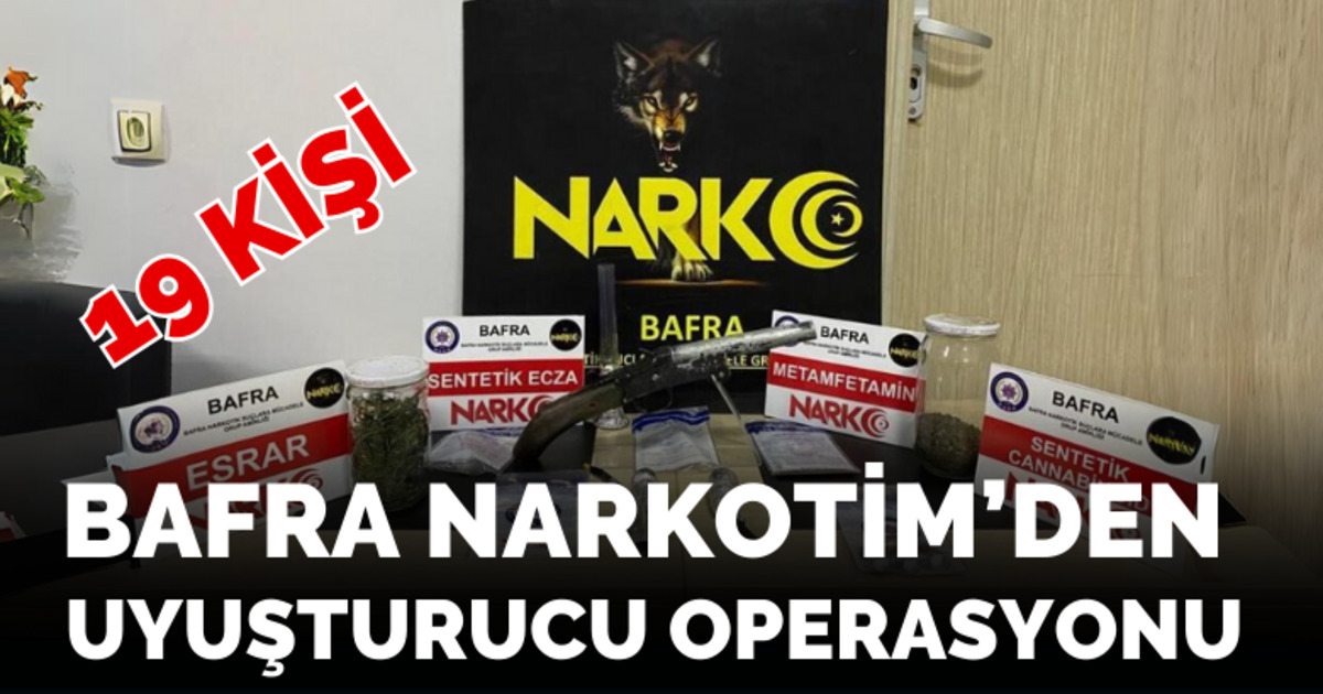 Bafra Narkotikten uyuşturucu operasyonu