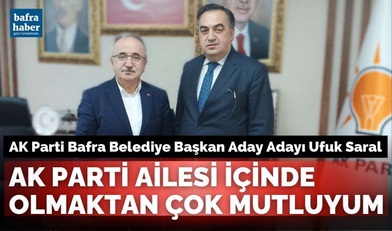 Ufuk Saral’dan Ak Partiİl Başkanı Mehmet Köse’ye Ziyaret - Ak Parti Bafra Belediye Başkan Aday Adayı Ufuk Saral, Ak Parti Samsun İl Başkanı Mehmet Köse’yi makamında ziyaret ederek çalışmaları hakkında bilgi verdi.