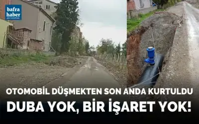 Bafra'da Saski'nin Açtığı Büyük Çukur Tehlike Yaratıyor