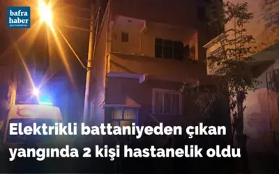 Elektrikli battaniyeden çıkan yangında 2 kişi hastanelik oldu
