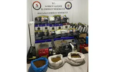 Samsun’da 96 bin 600 adet makaron ele geçirildi
