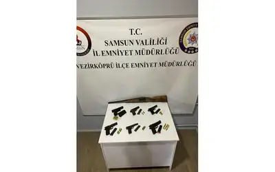 Samsun’da 6 adet tabanca ele geçirildi
