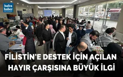 Filistin'e Destek İçin Açılan Hayır Çarşısına Büyük İlgi