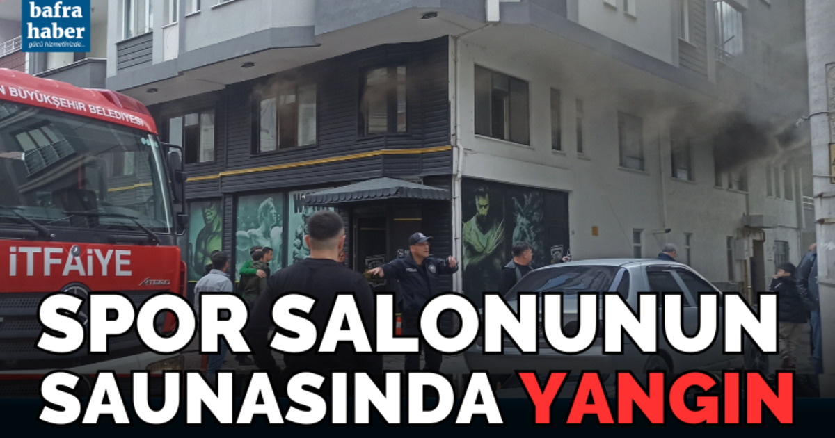 Spor salonunun saunasında yangın