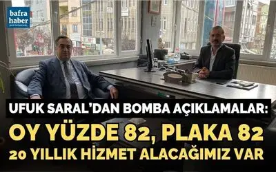 Ufuk Saral: Oy Yüzde 82, Plaka 82