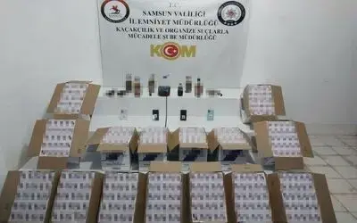 Samsun’da 150 bin adet sahte bandrollü boş makaron ele geçirildi

