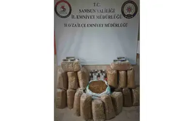 Samsun’da 140 kilo tütün ve 3 bin 500 dal makaron ele geçirildi
