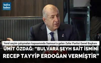 Ümit Özdağ: “bulvara Şeyh Sait İsmini Recep Tayyip Erdoğan Vermiştir”