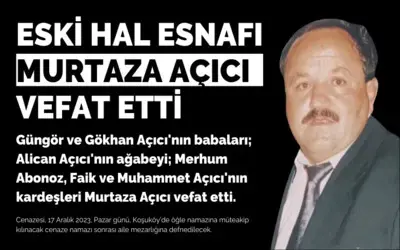 Murtaza Açıcı Vefat Etti 