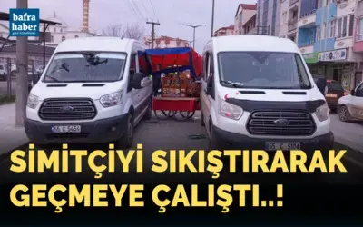 Simitçiyi Sıkıştırarak Geçmeye Çalıştı!