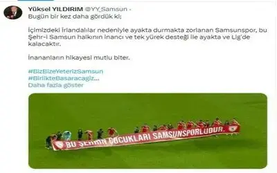 Yüksel Yıldırım: "Samsunspor ligde kalacaktır"
