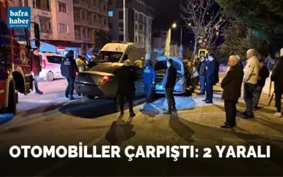 İki otomobil çarpıştı: 2 yaralı