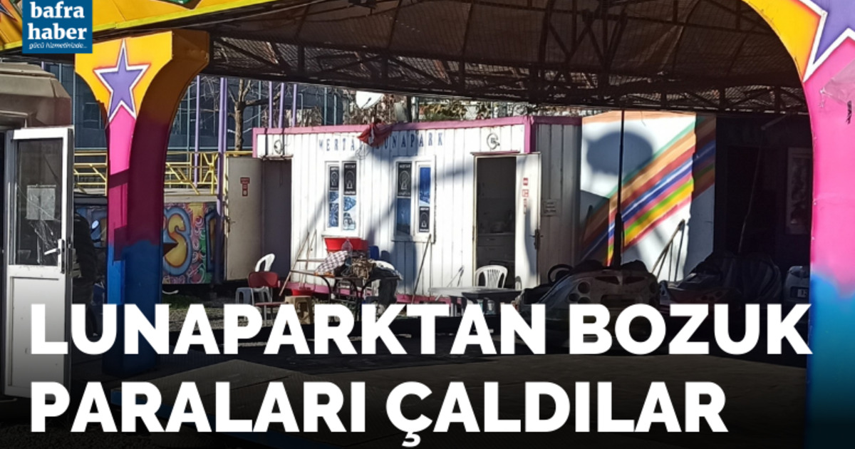 Lunaparktan bozuk para çaldılar