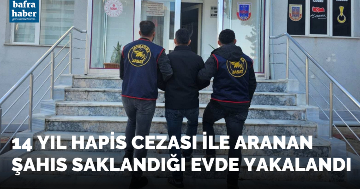 14 yıl hapis cezası ile aranan şahıs saklandığı evde yakalandı