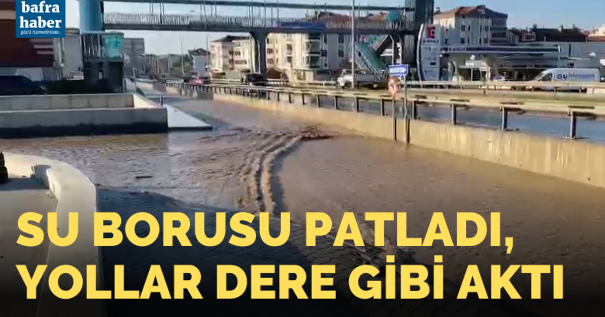 Su borusu patladı, yollar dere gibi aktı
